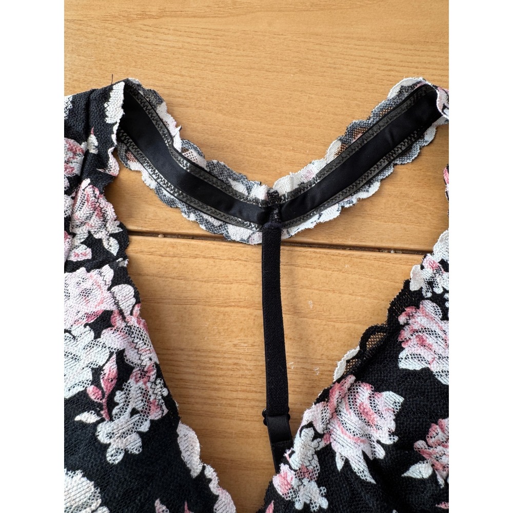PINK Victoria Secret Floral Lace Bralette Womens Small Racerback Stretch Boho - Picture 6 of 11
